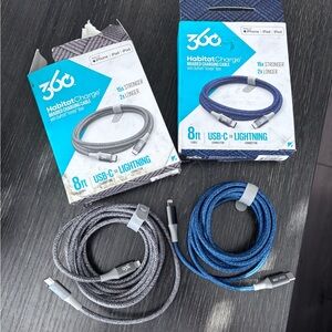 HabitatCharge USB-C to Lightning Cable - Gray and Blue